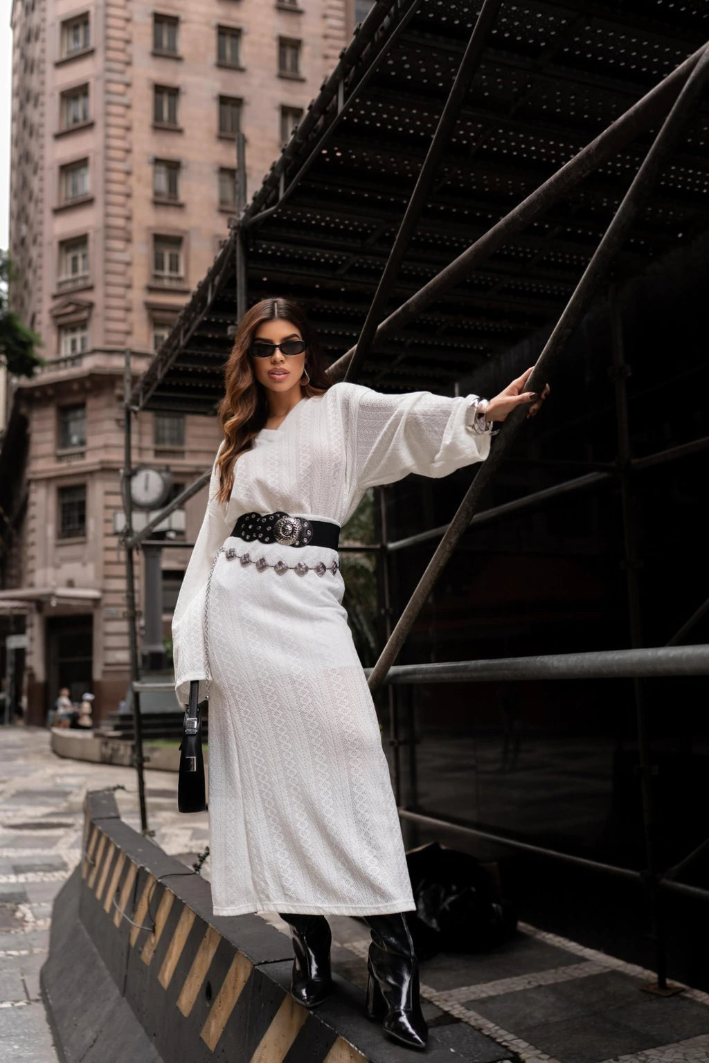 Conjunto Tricô Marília Branco