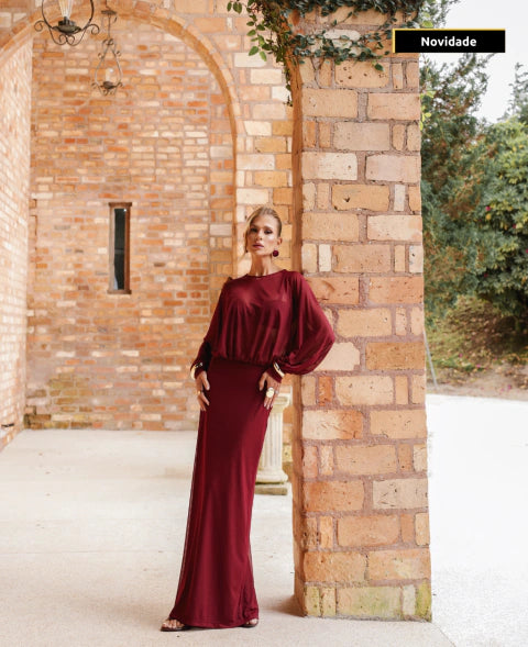 Vestido Sofia Marsala
