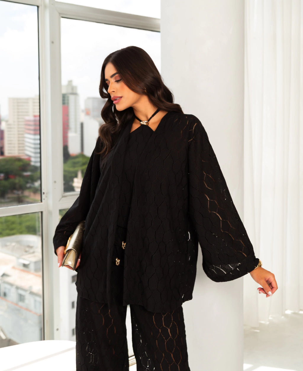 Kimono Selene Marron