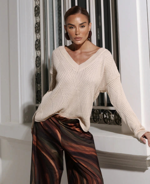 Blusa Tricot Arizona Areia