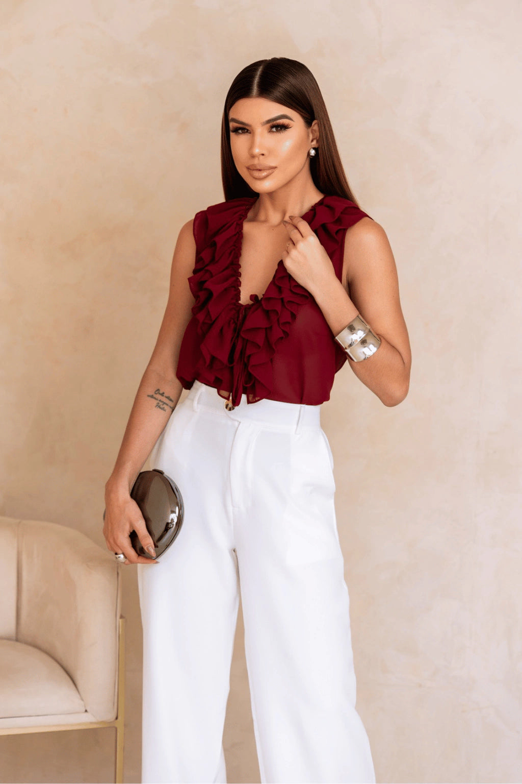 Blusa July Florence Vinho