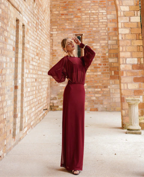 Vestido Sofia Marsala