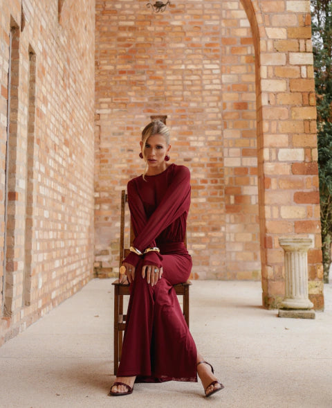 Vestido Sofia Marsala