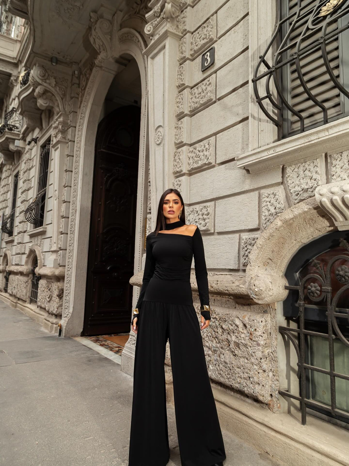 Calça Pantalona Isis Preta