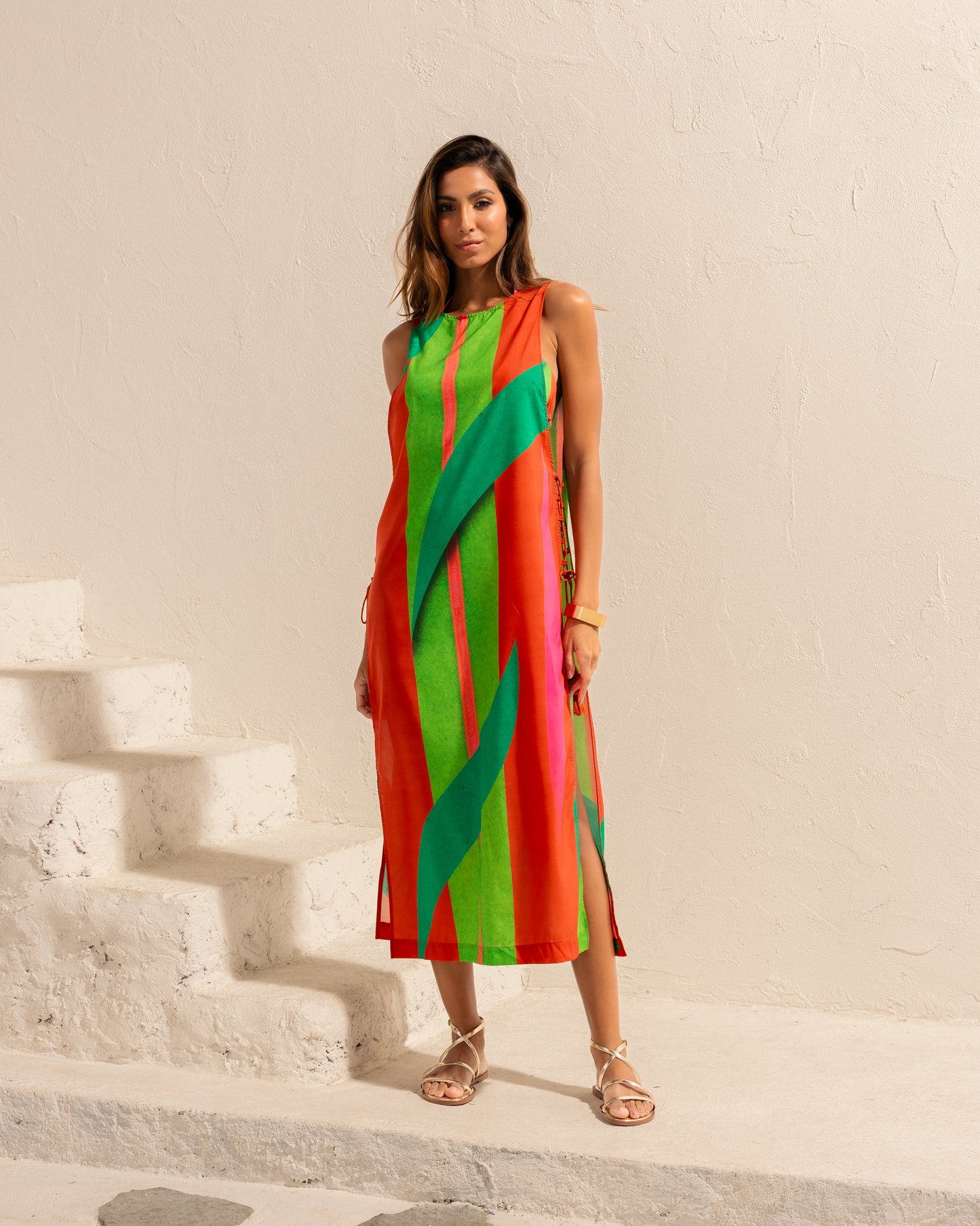 Vestido Detalhe Lateral Coroa Imperial