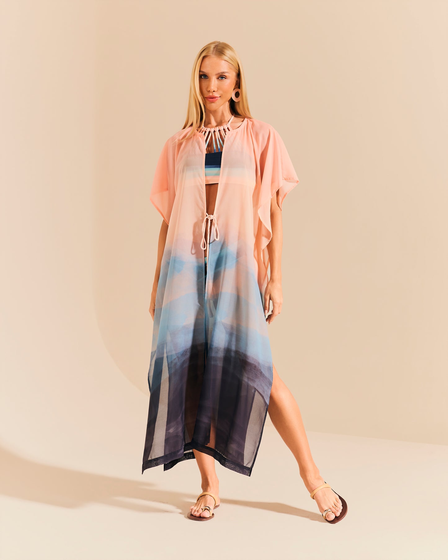 KAFTAN LONGO COM AMARRAÇÃO