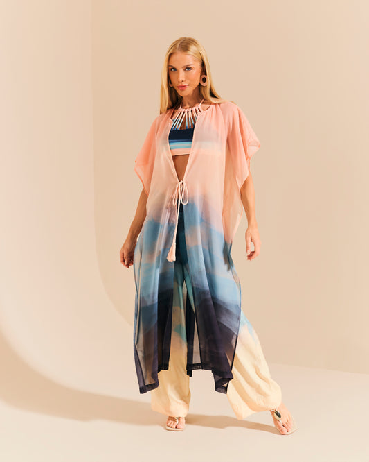 KAFTAN LONGO COM AMARRAÇÃO