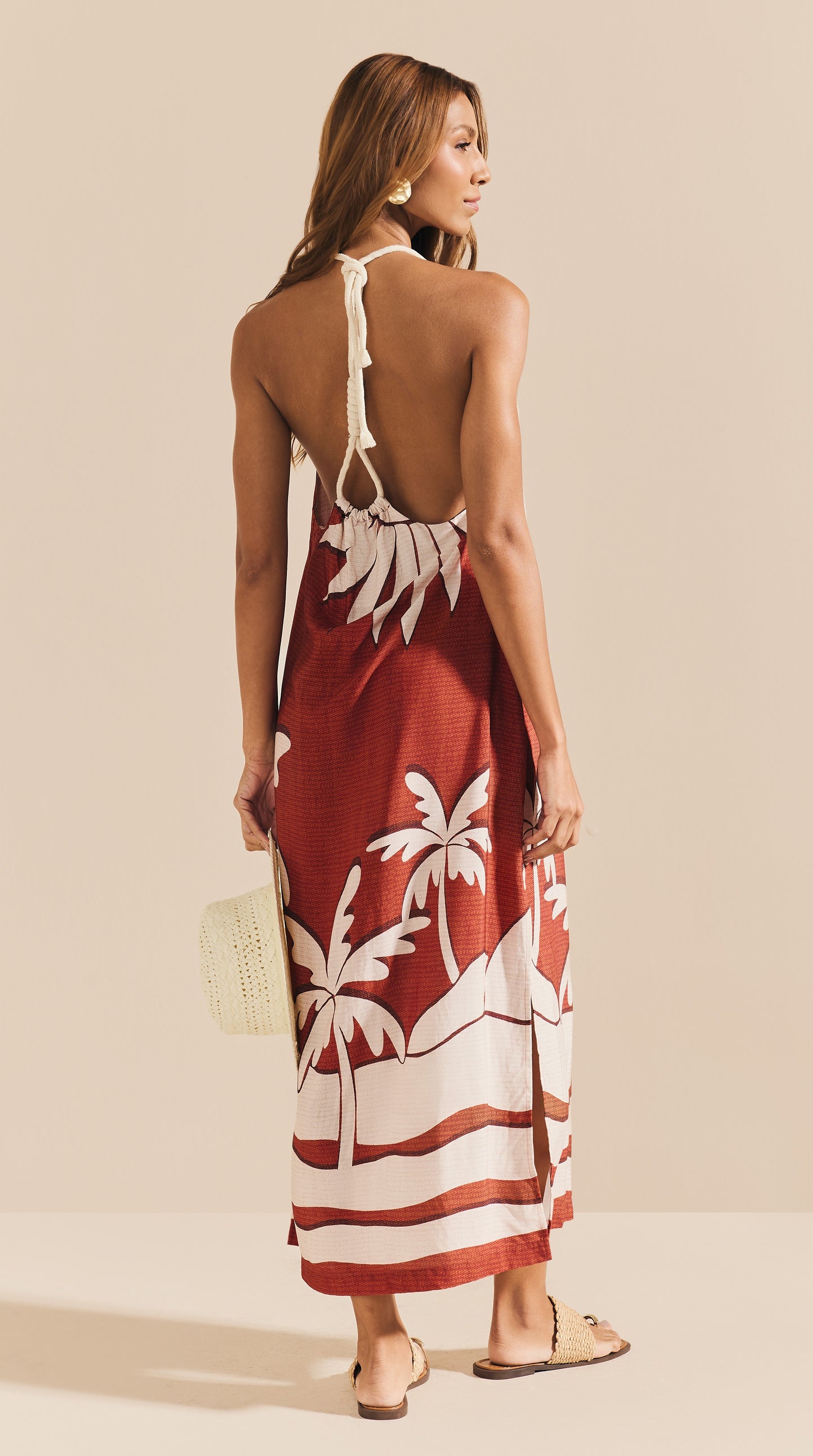 Vestido Longo Frente Única Viscose Orla