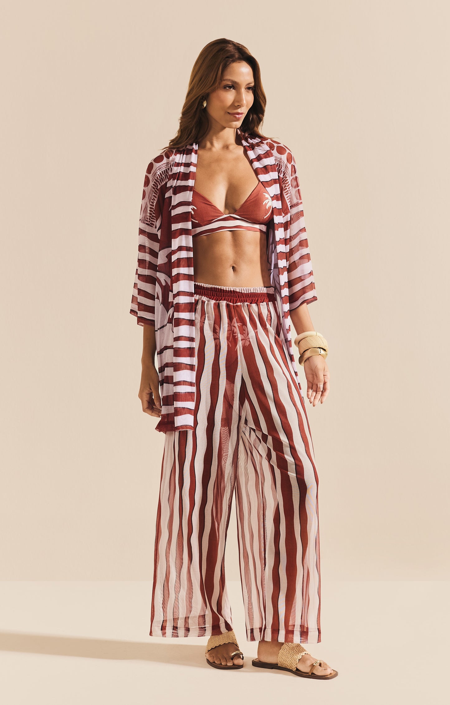 Calça Tule Estampada Orla