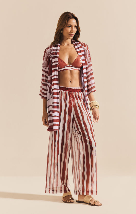 Calça Tule Estampada Orla