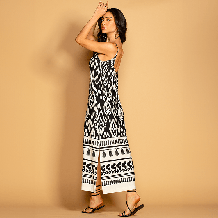 Vestido Tricô Flor de Algodão -DECHELLES