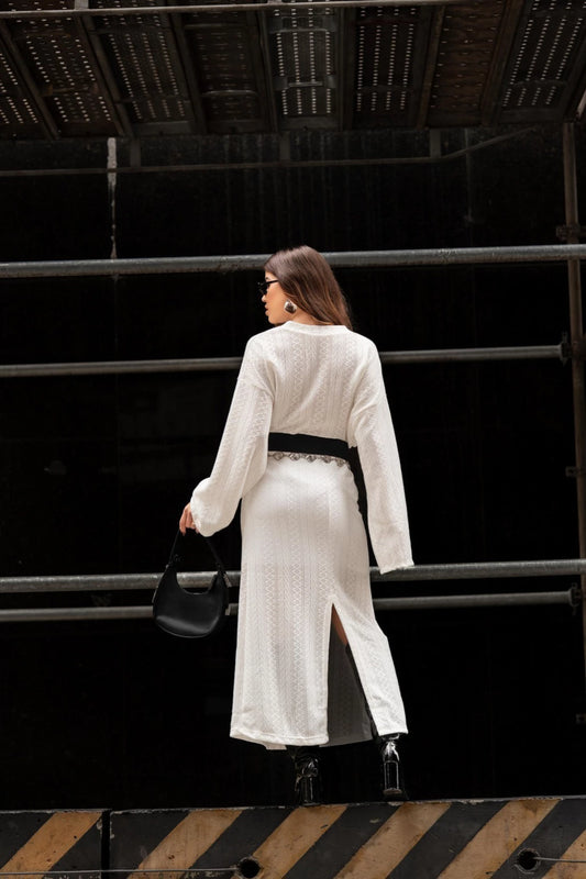 Conjunto Tricô Marília Branco