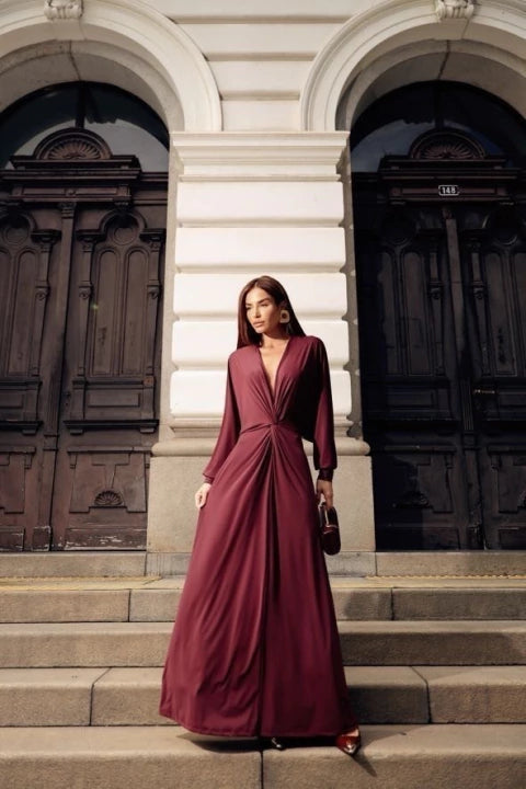 Vestido Mônica Marsala