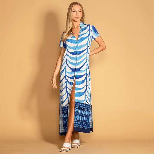 Vestido Chemise Midi A Calma