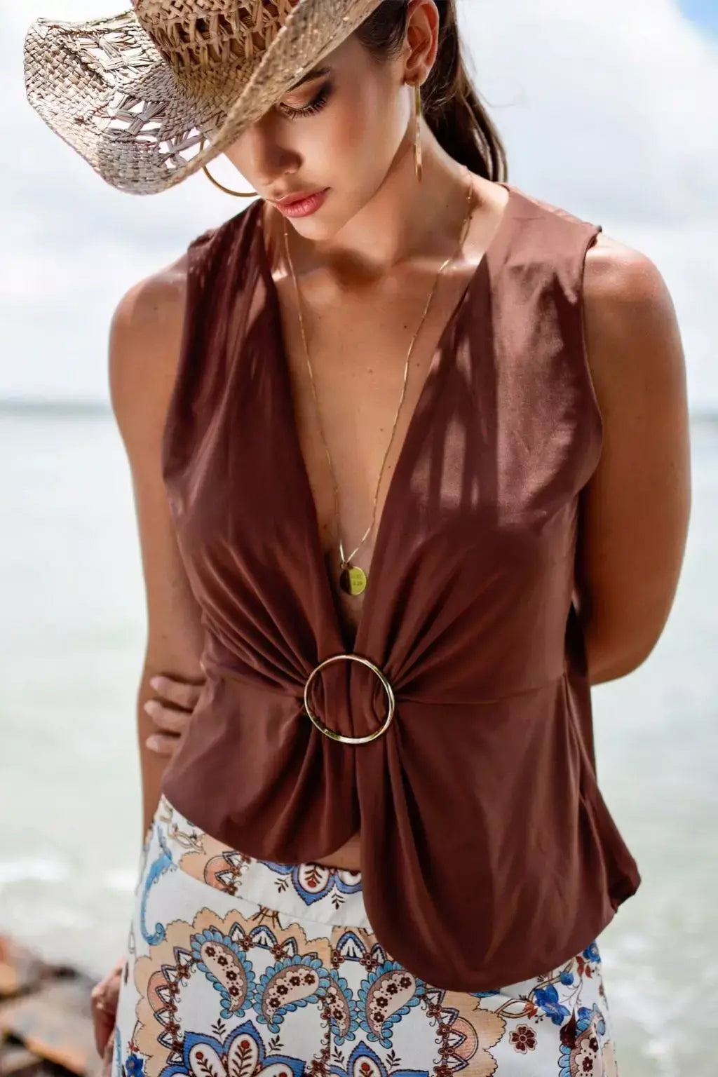 Blusa Jani Marron
